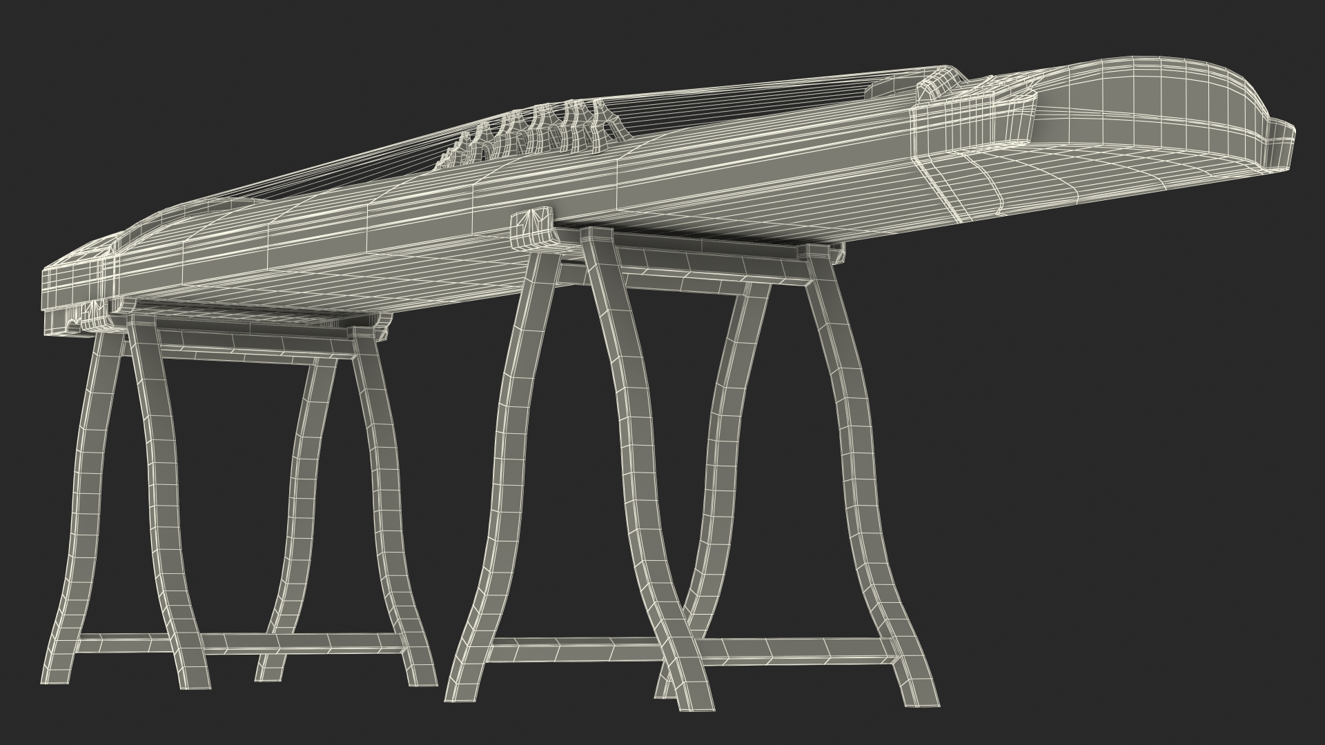 3D model Guzheng String Instrument Chinese Zither