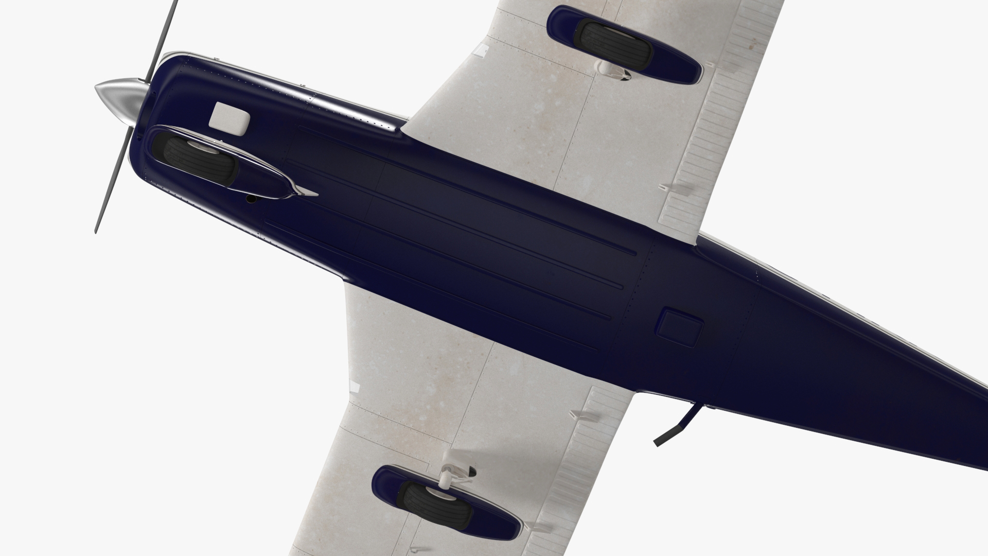 Four Seat Light Aircraft Piper PA-28 Rigged for Maya 3D