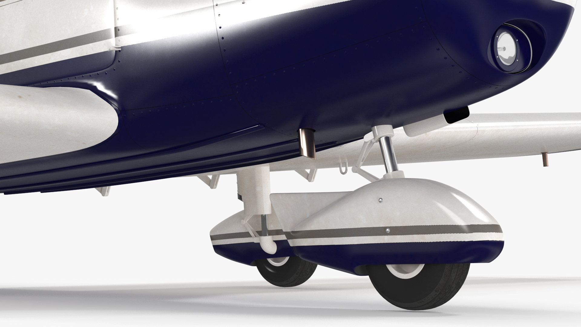 Four Seat Light Aircraft Piper PA-28 Rigged for Maya 3D