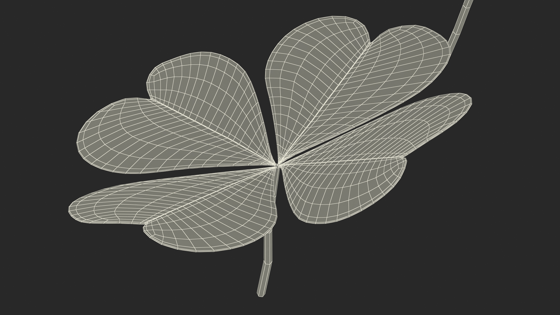 Green Clover Plant Set 3D