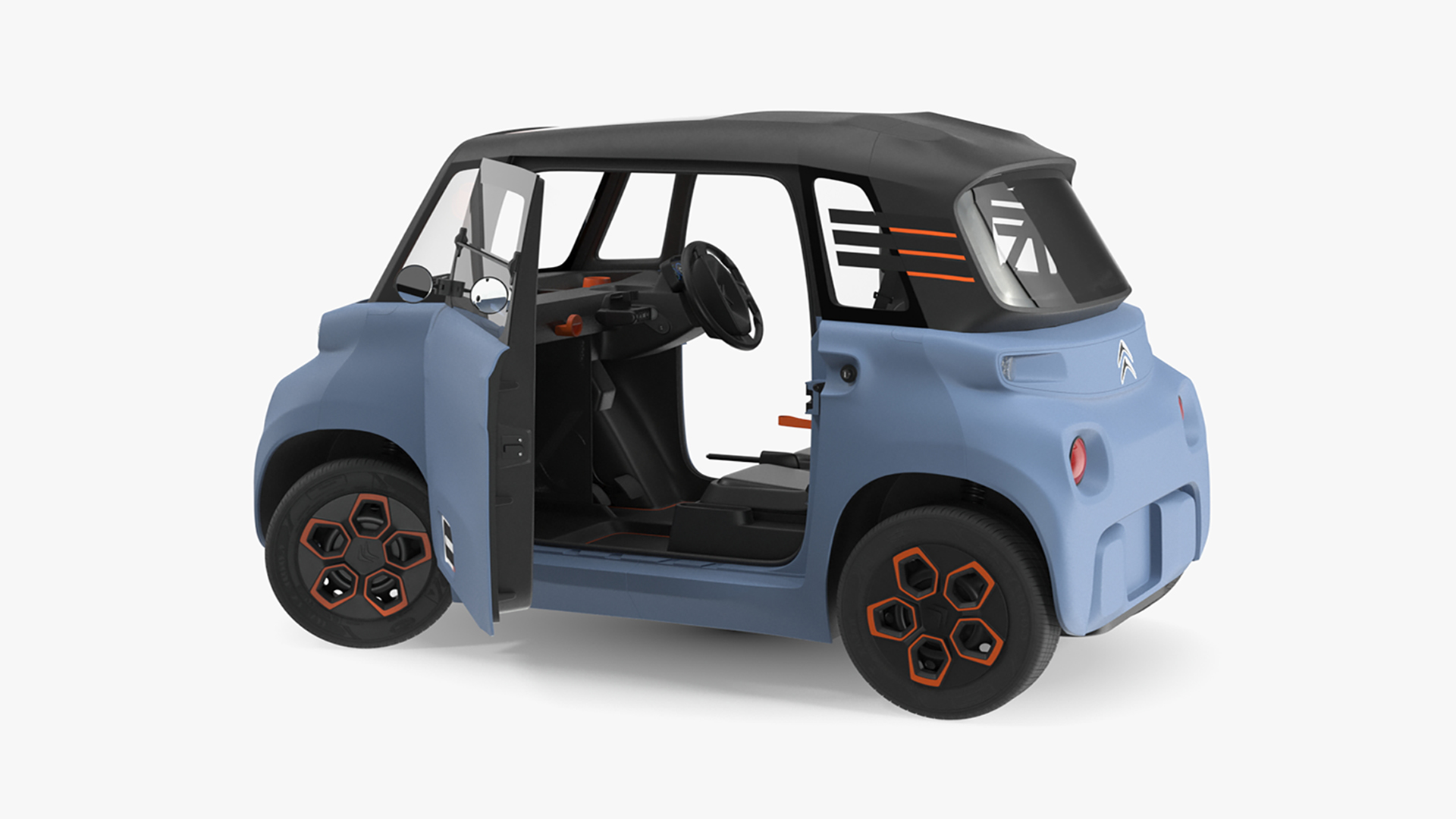 3D Citroen Ami Simple Interior Rigged for Cinema 4D model