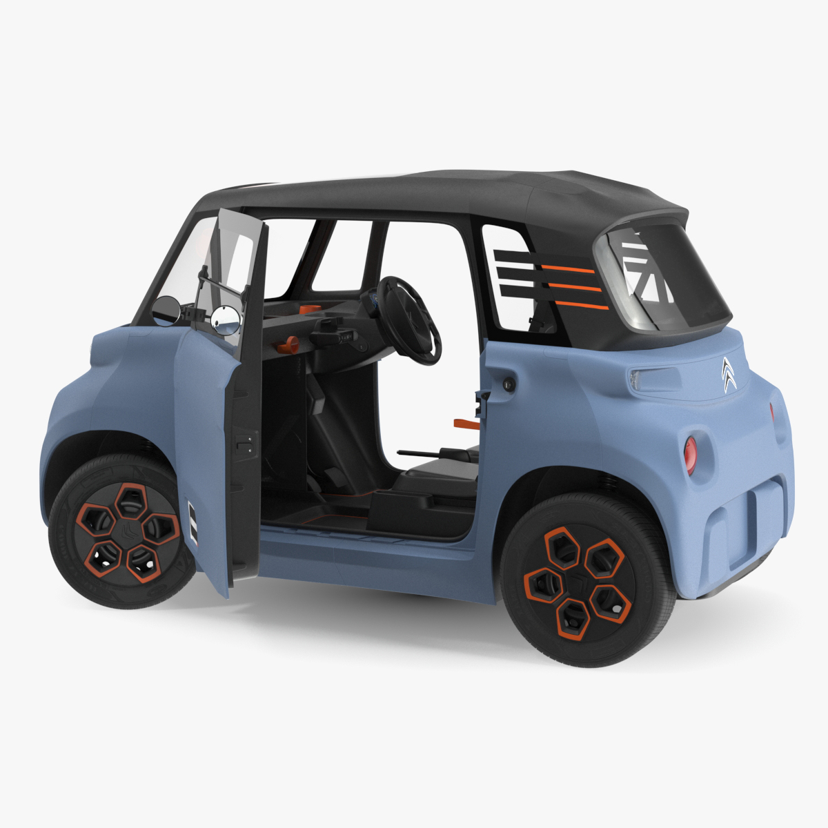 3D Citroen Ami Simple Interior Rigged for Cinema 4D model