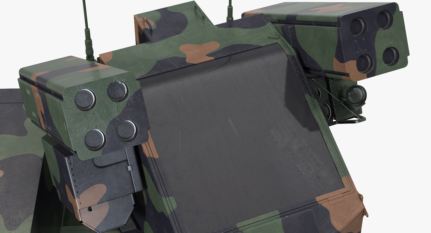 3D HMMWV M998 Equipped with Avenger Simple Interior Camo model
