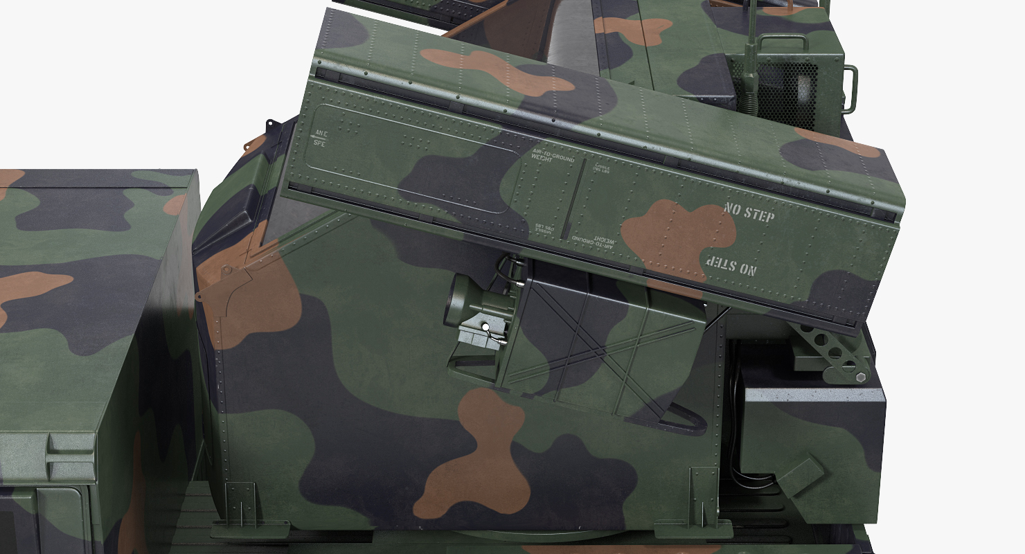 3D HMMWV M998 Equipped with Avenger Simple Interior Camo model