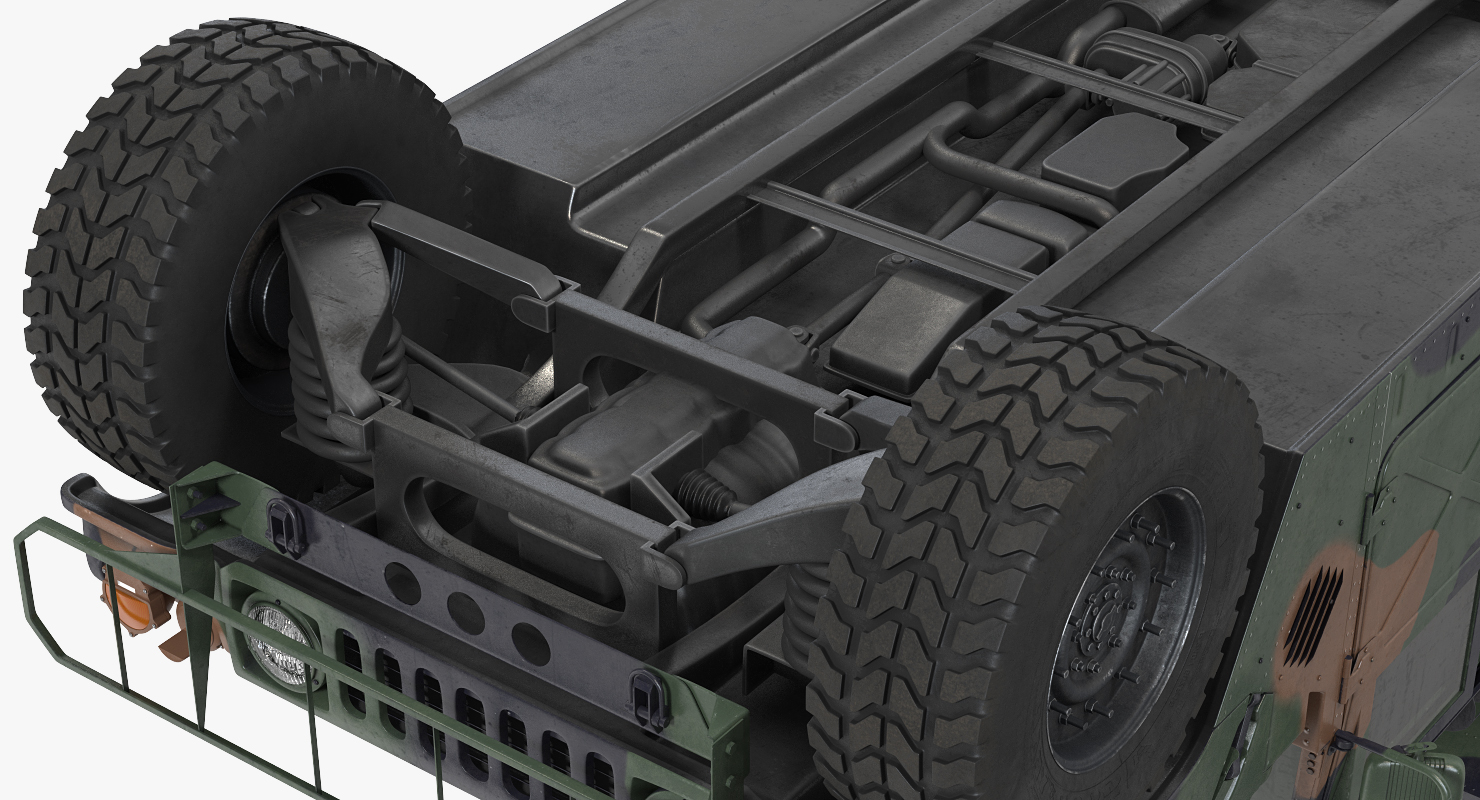 3D HMMWV M998 Equipped with Avenger Simple Interior Camo model