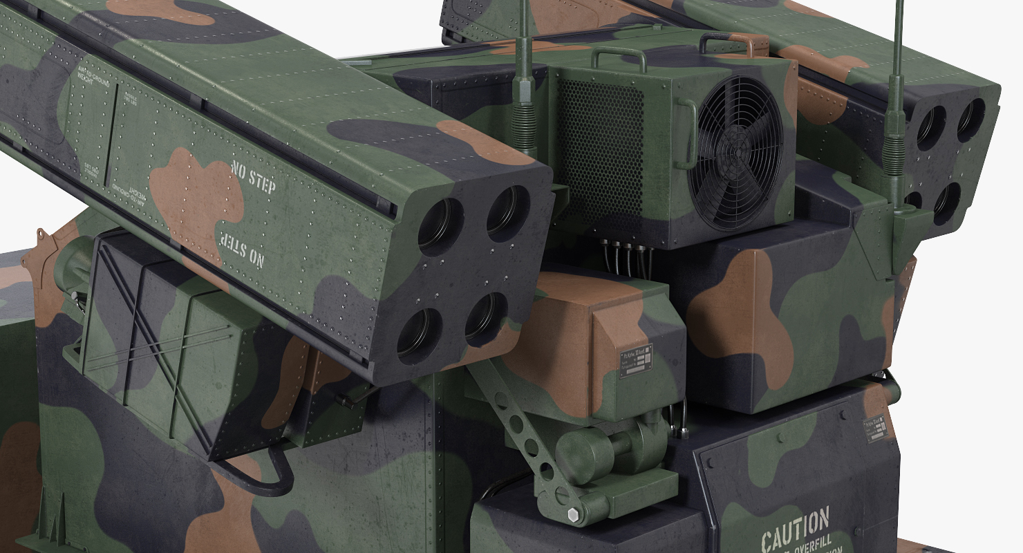 3D HMMWV M998 Equipped with Avenger Simple Interior Camo model