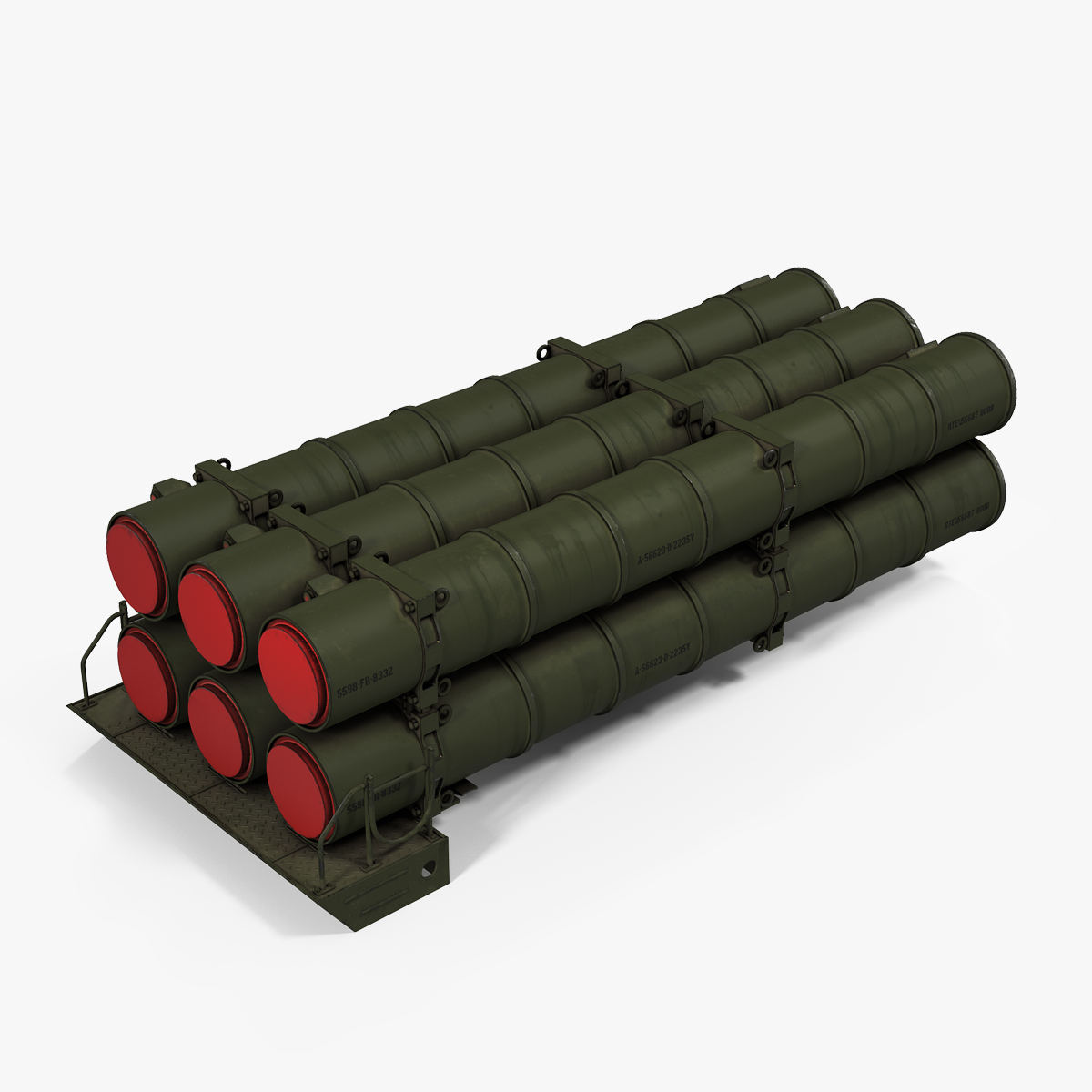 Air Defence System Rockets 3D Model