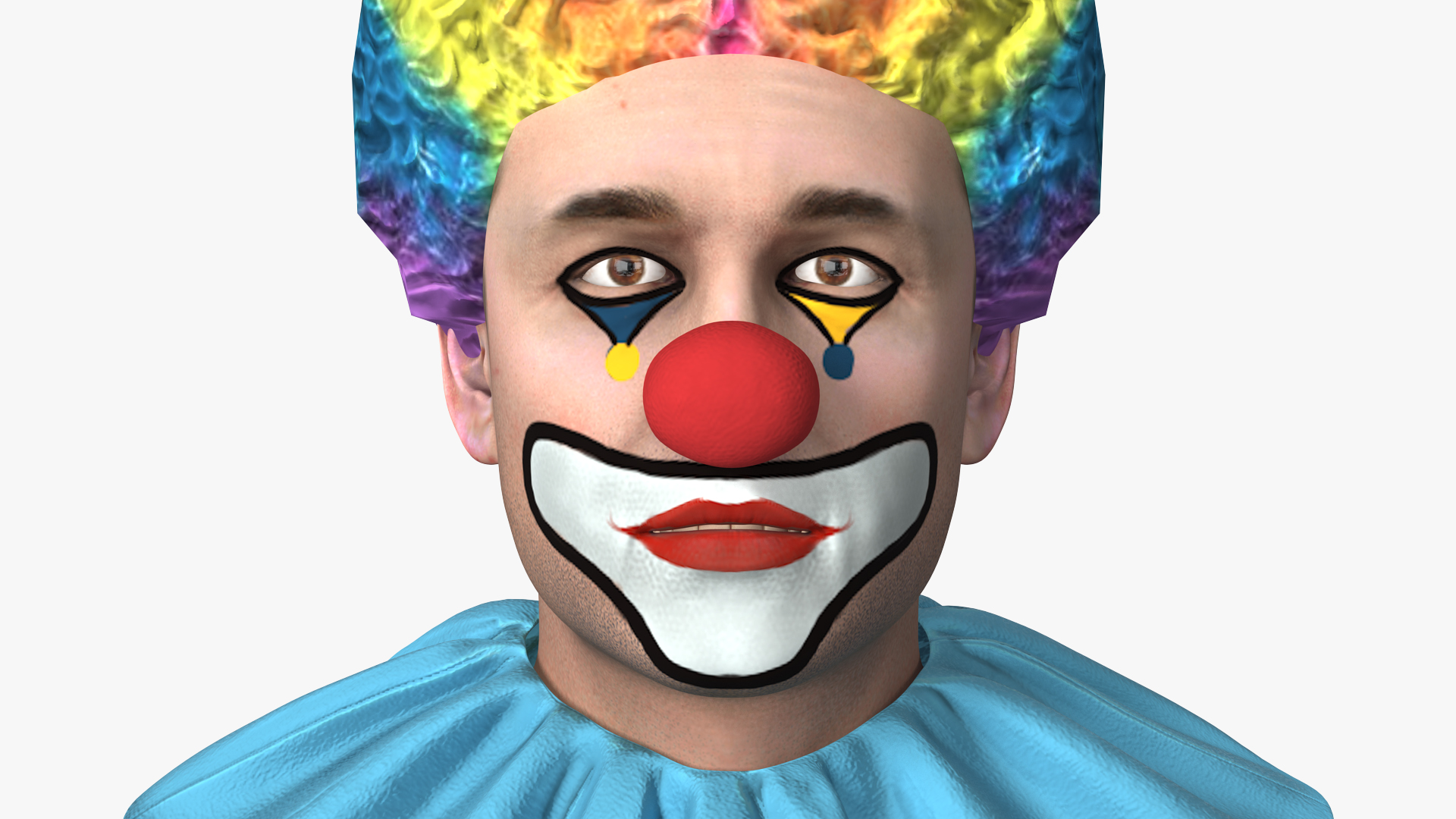 Mens Clown Suit Rigged 3D