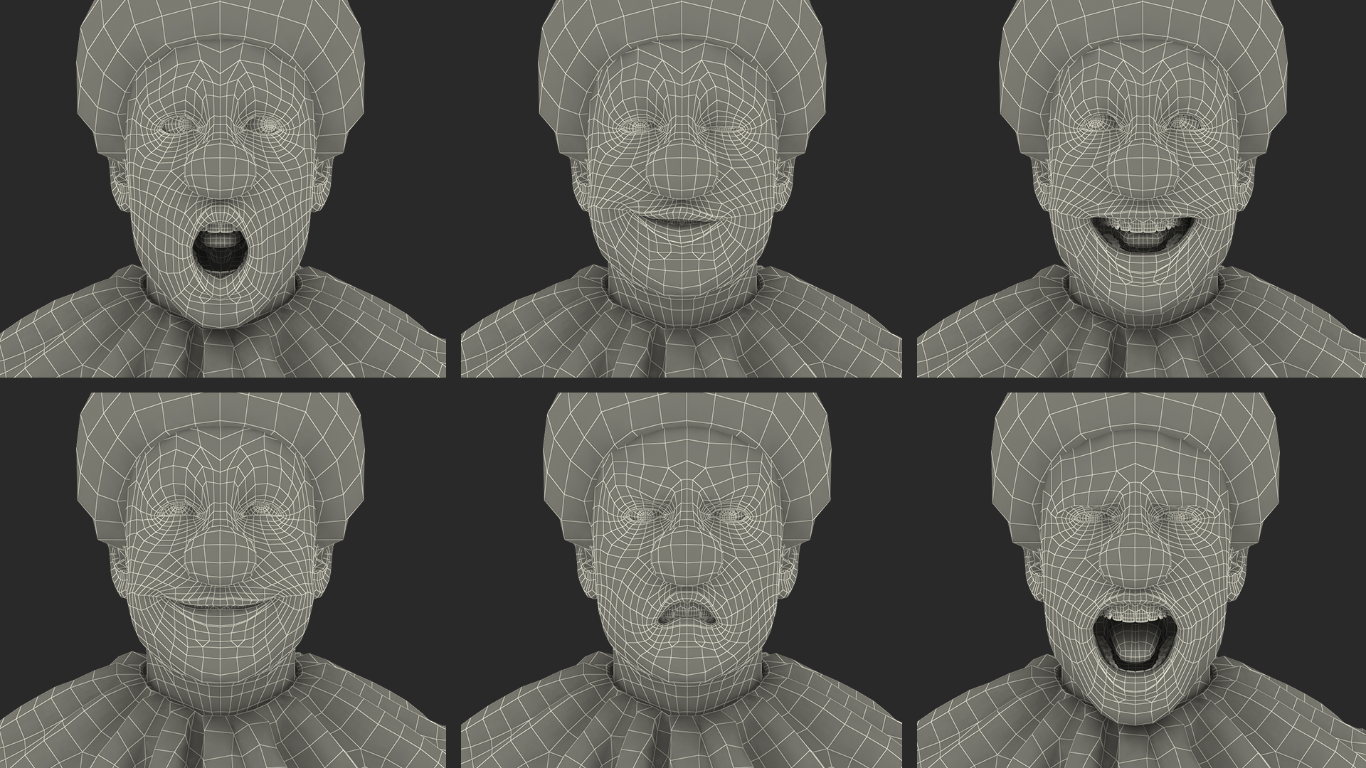 Mens Clown Suit Rigged 3D