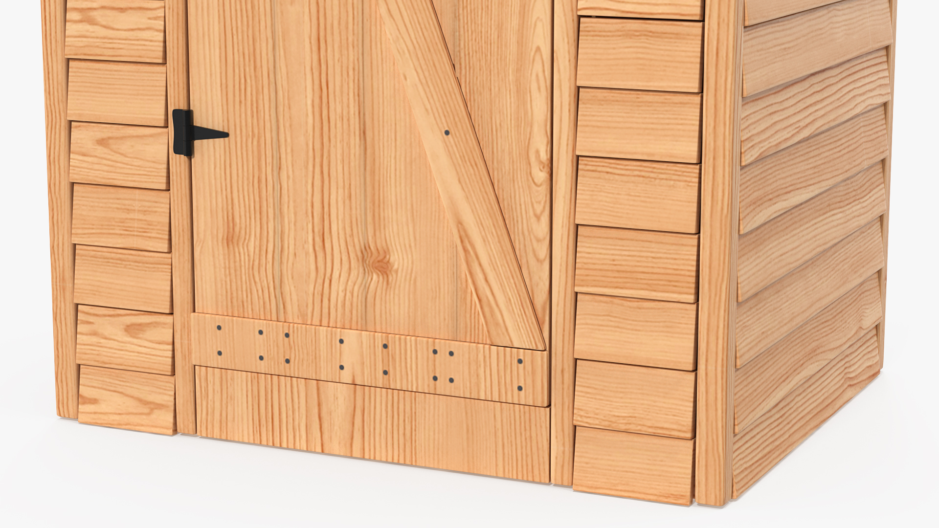 3D New Wooden Outhouse Toilet