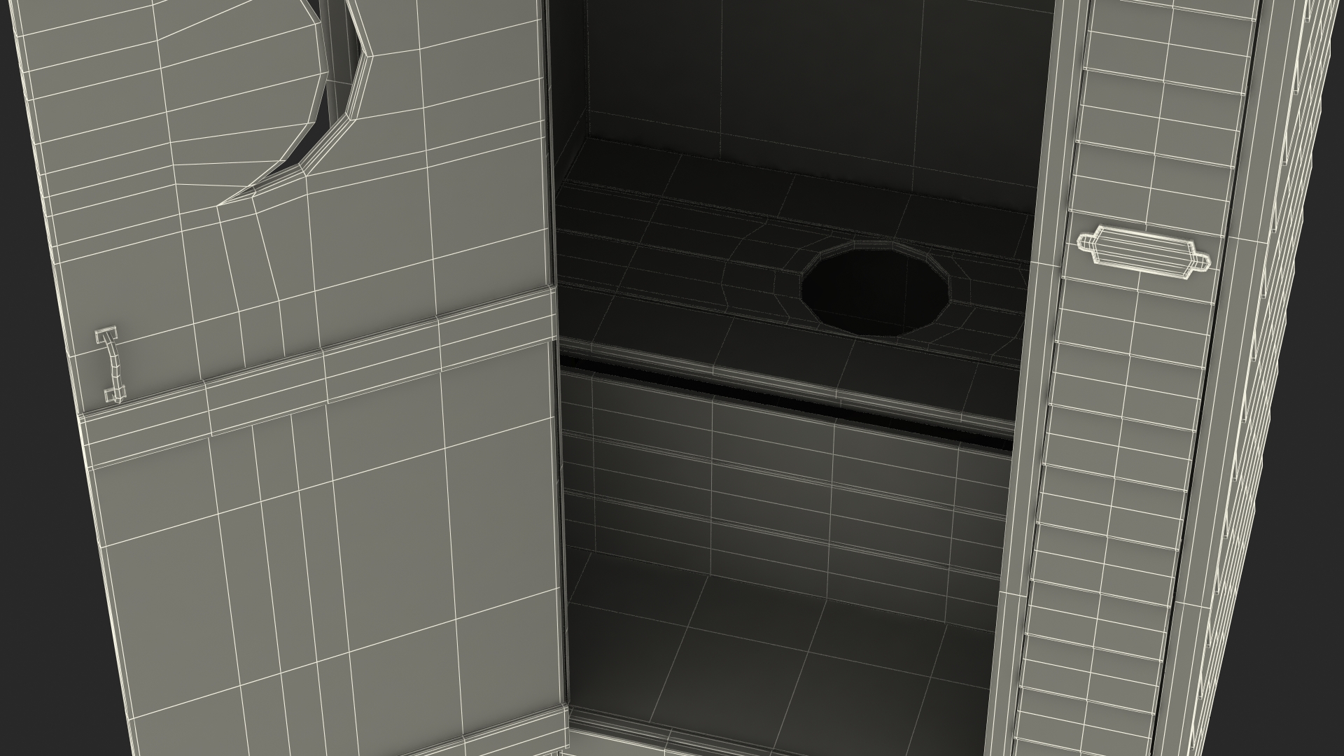 3D New Wooden Outhouse Toilet