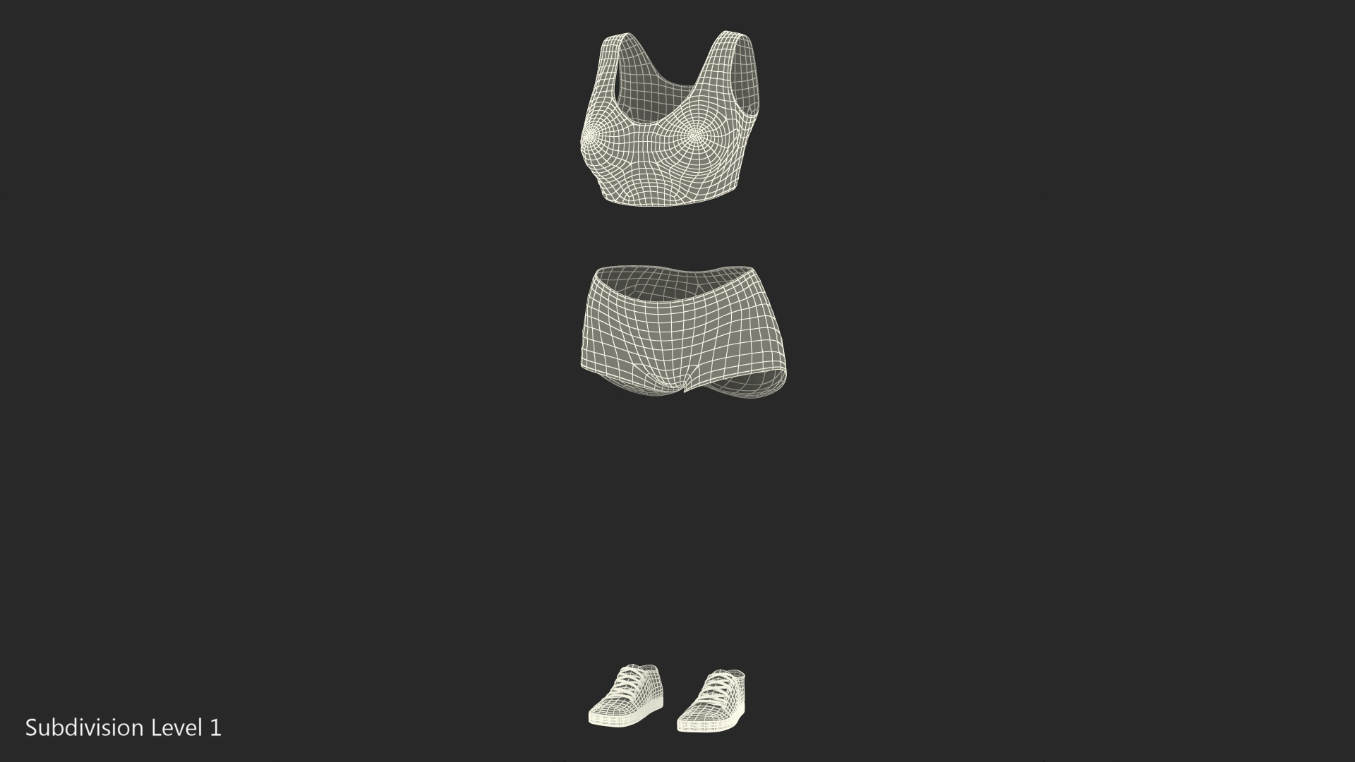 Girl Sport Suit Set 3D model
