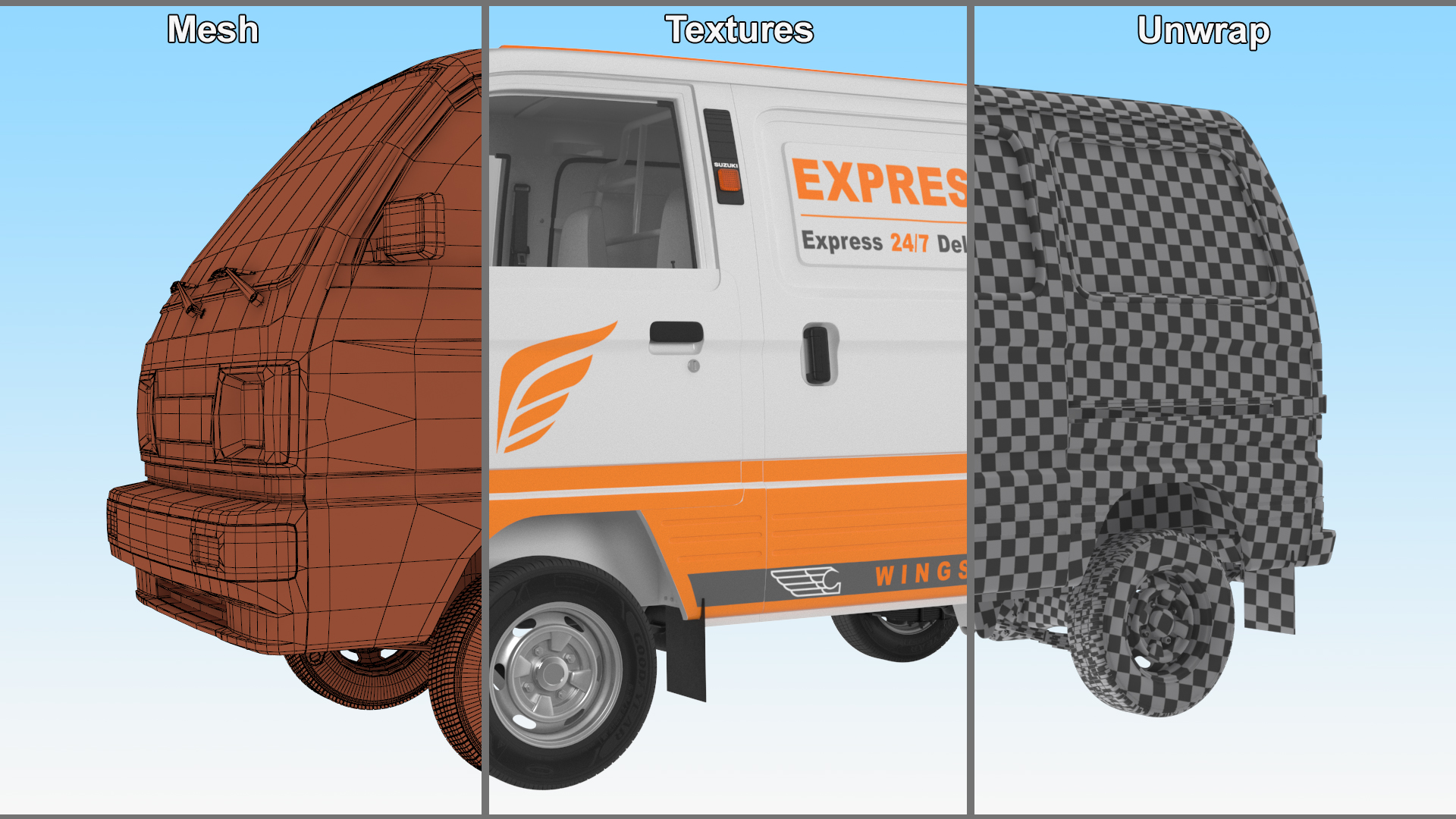 Suzuki Super Carry Express Delivery Van 3D model