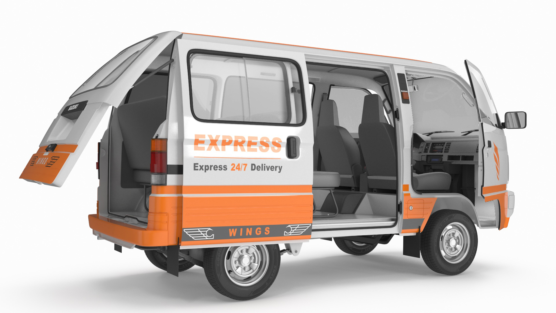 Suzuki Super Carry Express Delivery Van 3D model