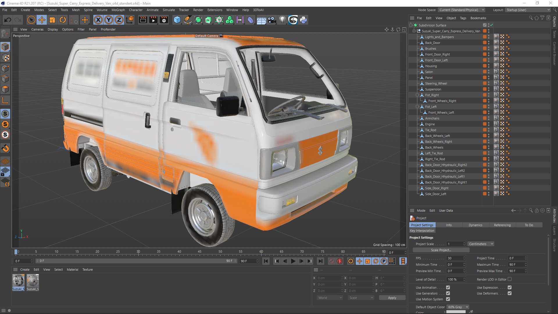 Suzuki Super Carry Express Delivery Van 3D model