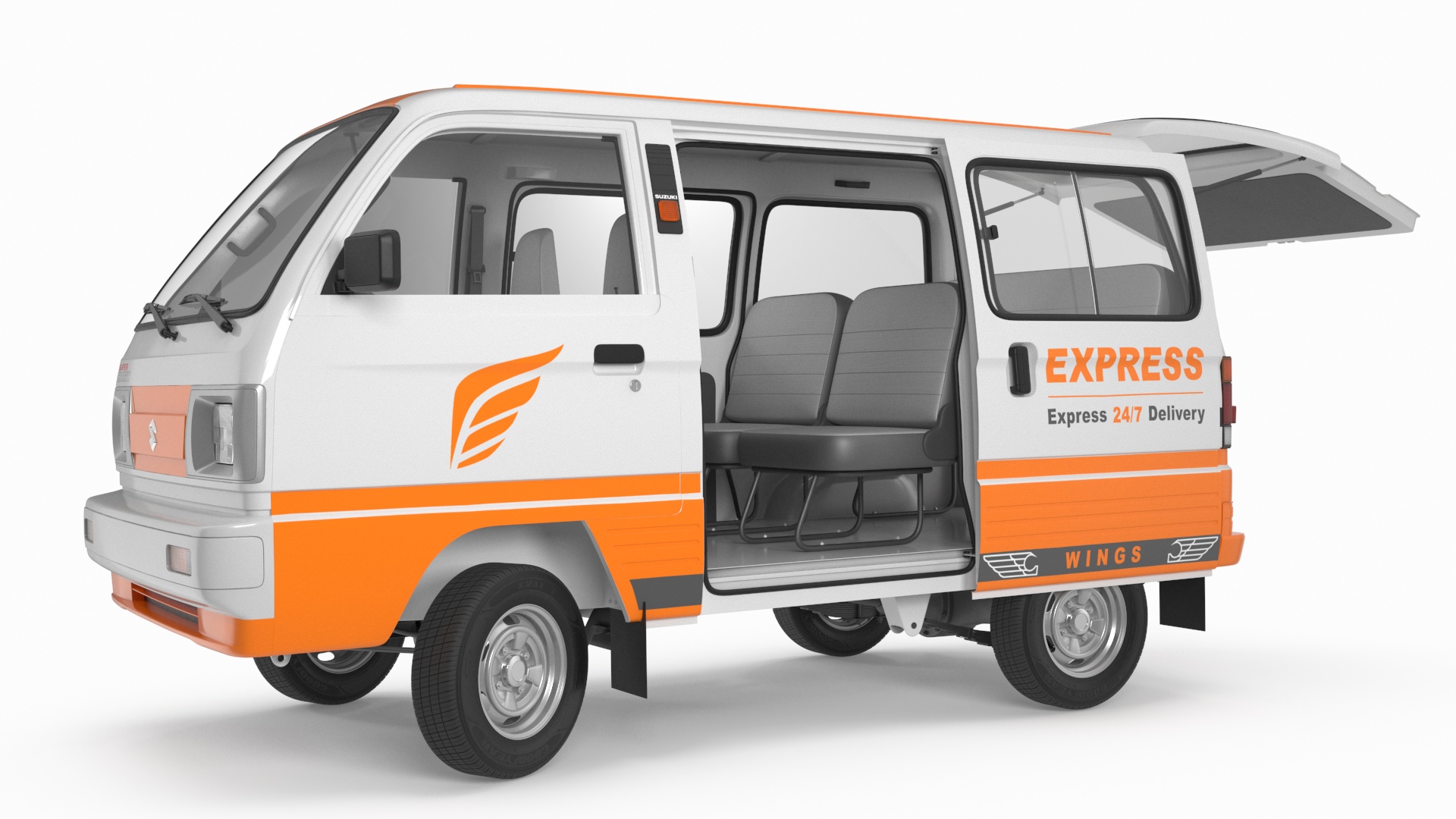 Suzuki Super Carry Express Delivery Van 3D model