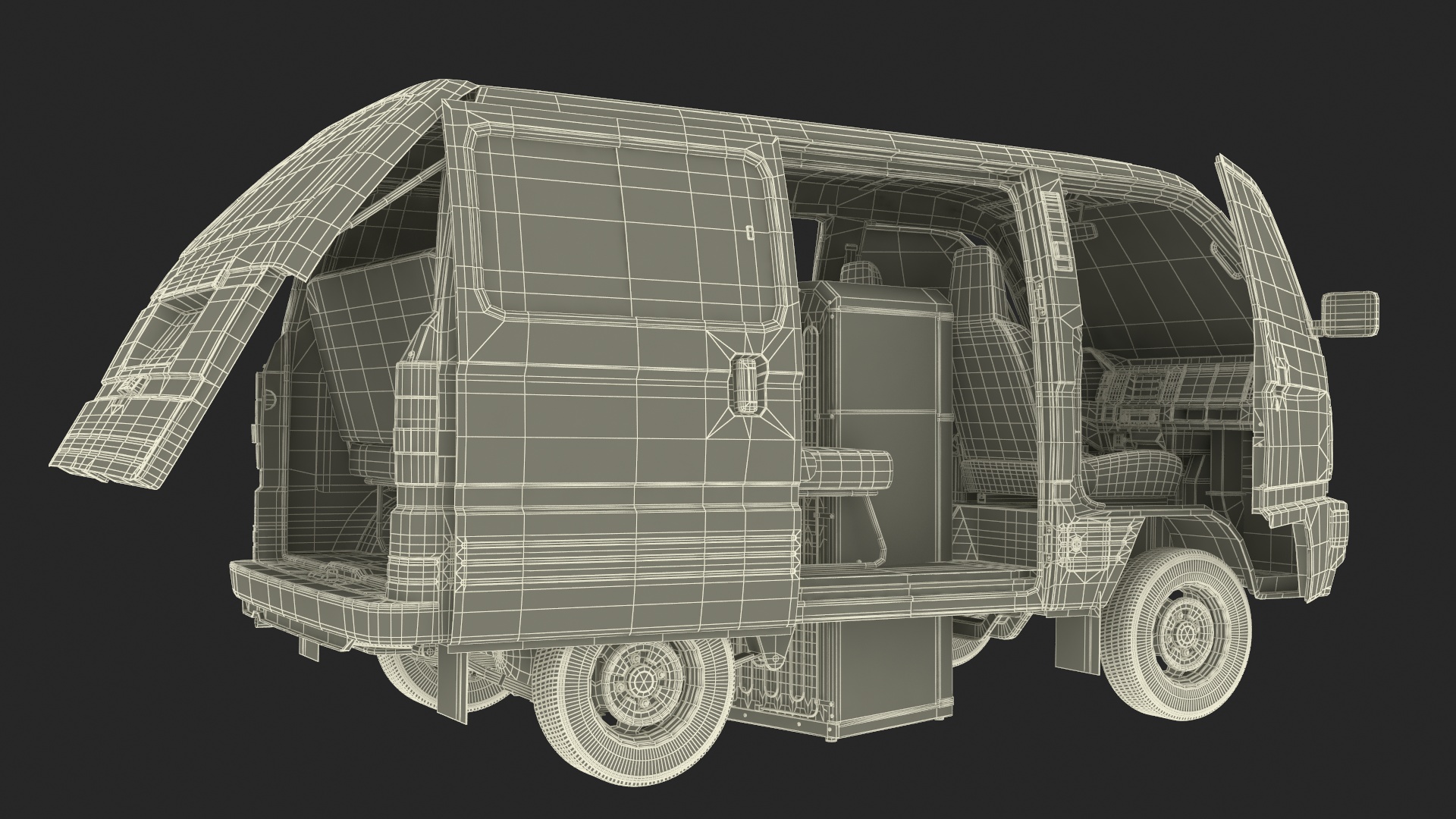 Suzuki Super Carry Express Delivery Van 3D model