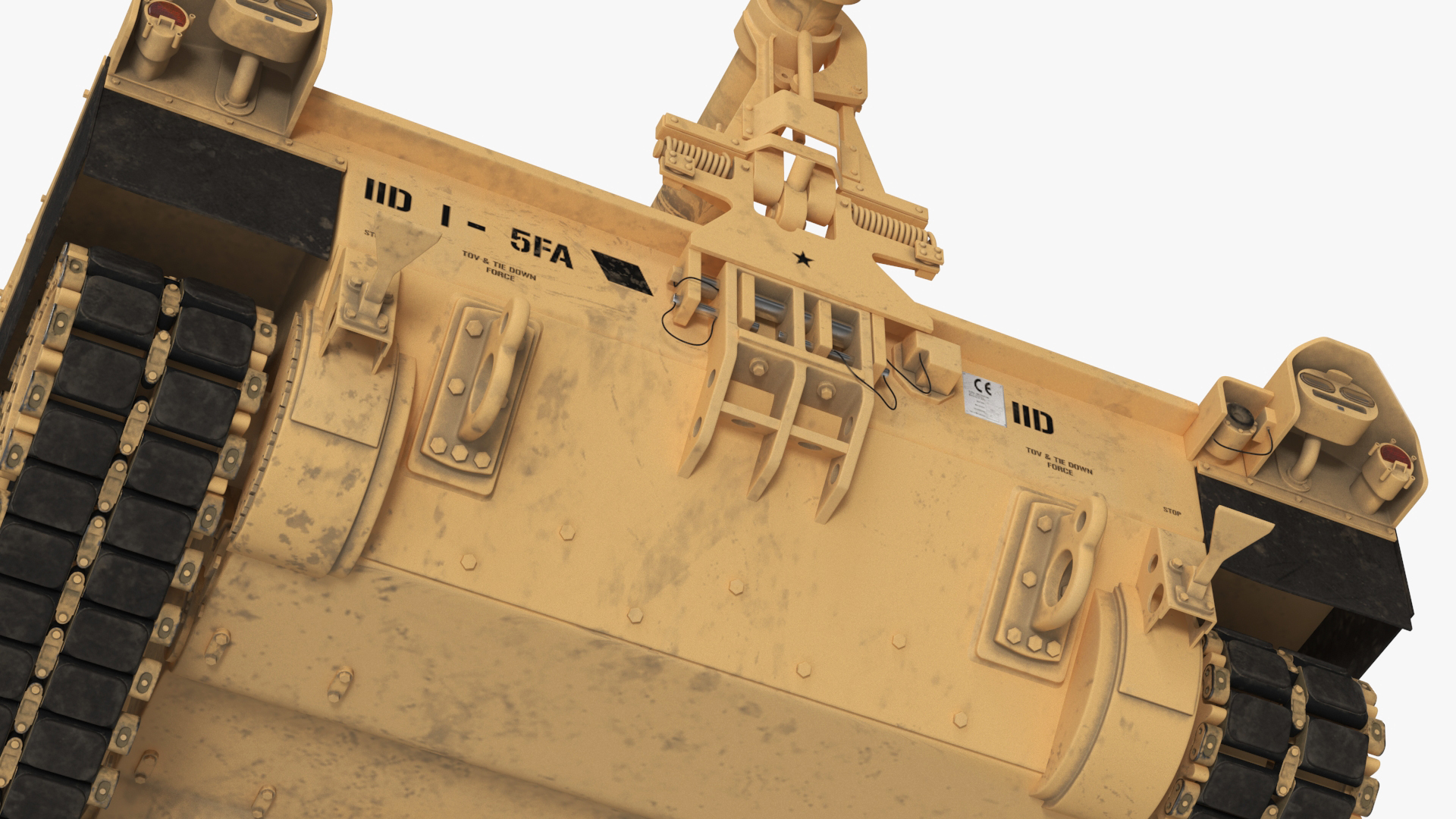 3D M109 Paladin Howitzer Beige Color model