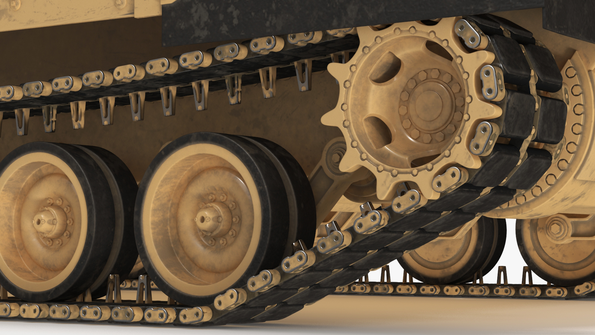 3D M109 Paladin Howitzer Beige Color model