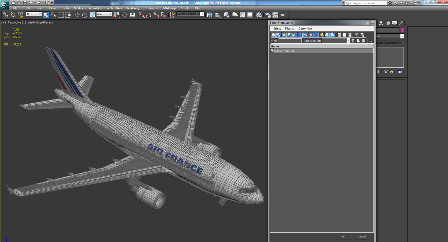 3D Airbus A310 300 Air France