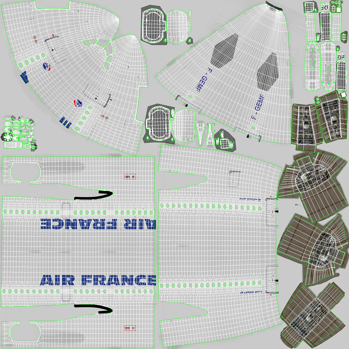 3D Airbus A310 300 Air France