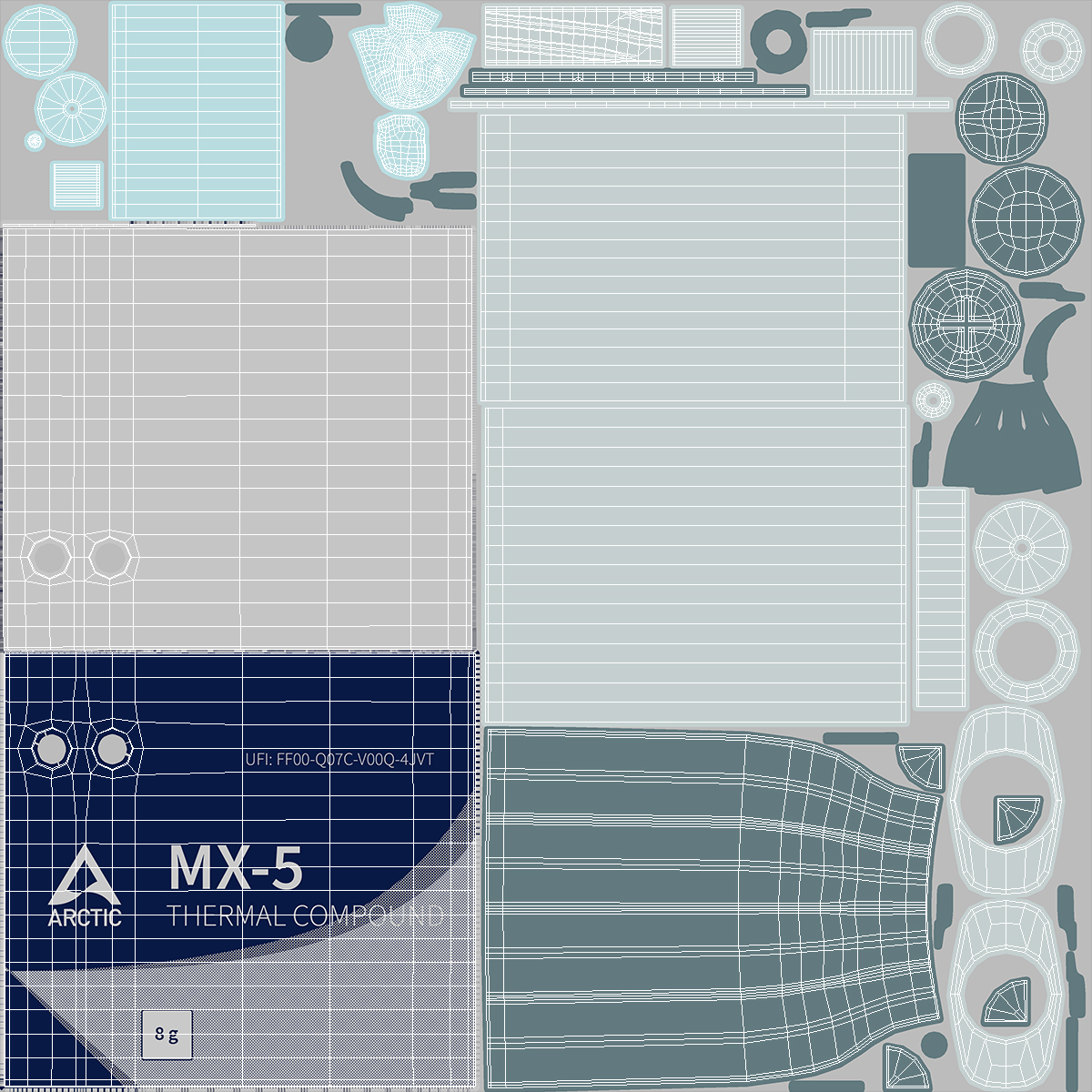 3D Arctic MX-5 Thermal Paste Syringe model