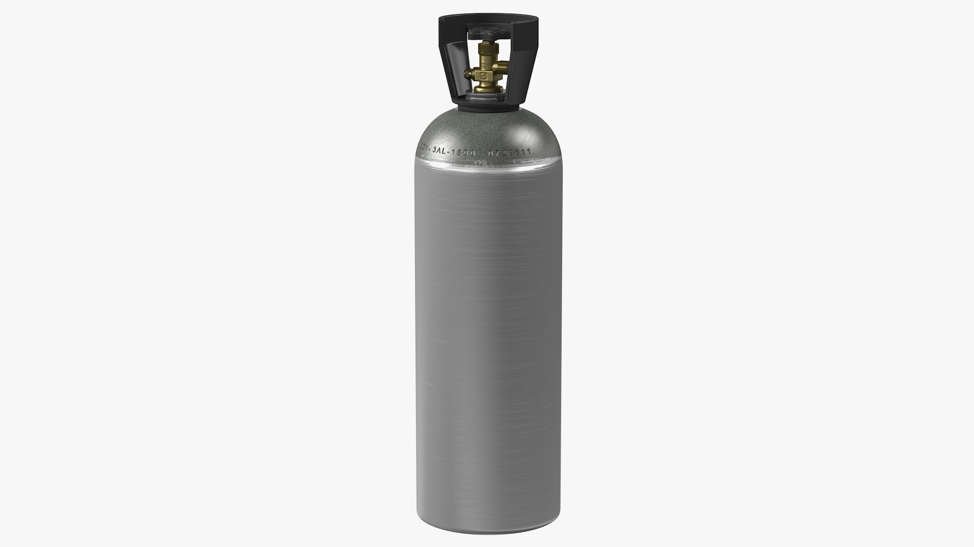 3D model CO2 Cylinder with Needle Valve