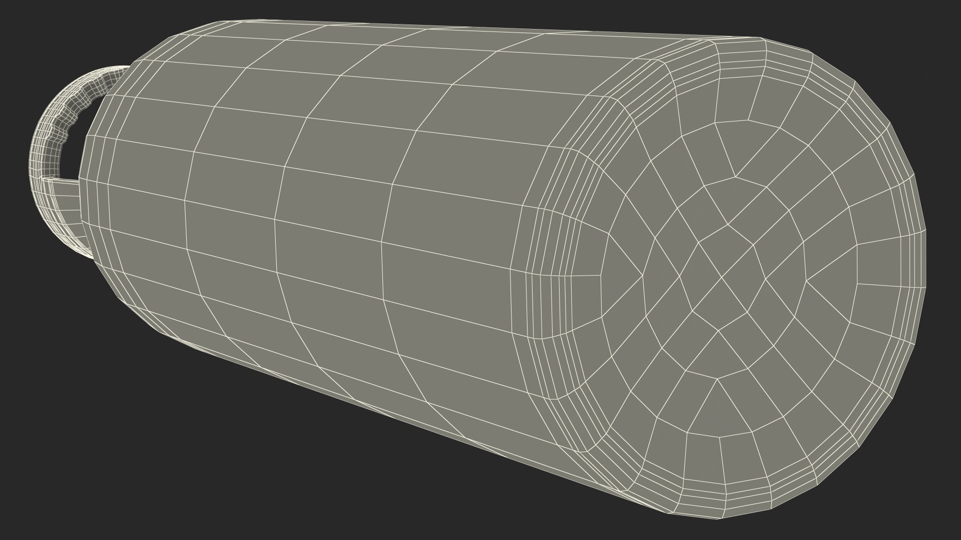 3D model CO2 Cylinder with Needle Valve