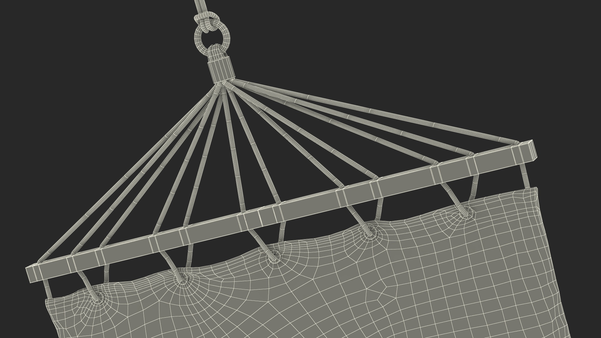 Quilted Fabric Hammock 3D