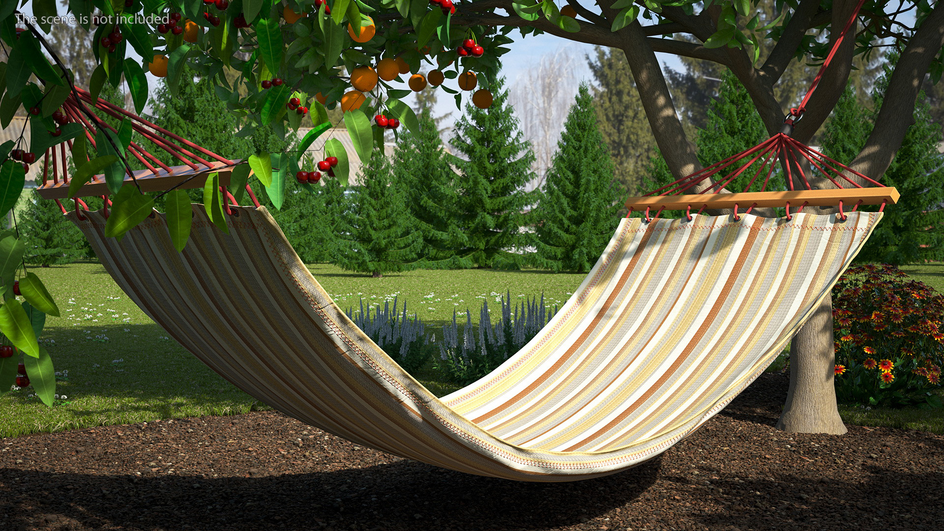 Quilted Fabric Hammock 3D