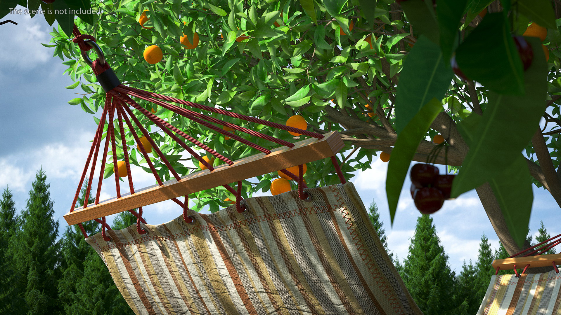Quilted Fabric Hammock 3D