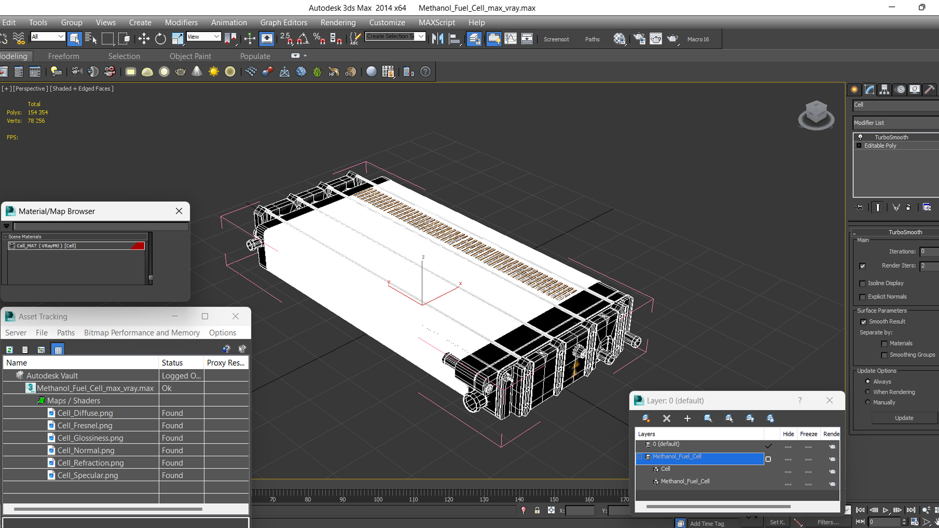3D Methanol Fuel Cell model