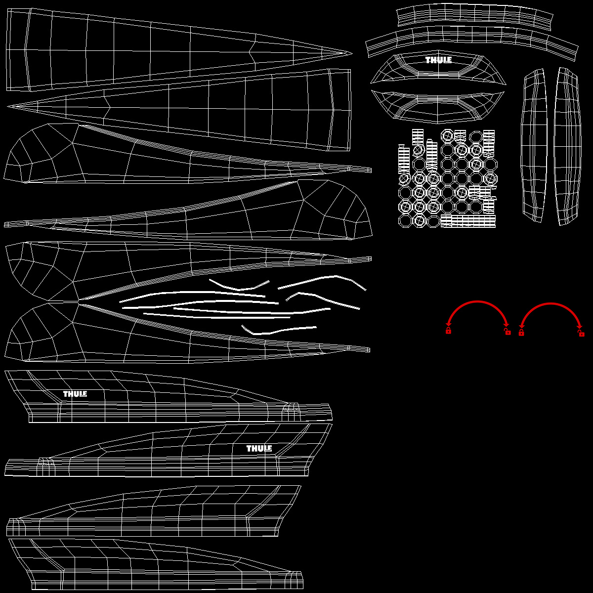 3D model Thule Car Roofbox with Wingbar