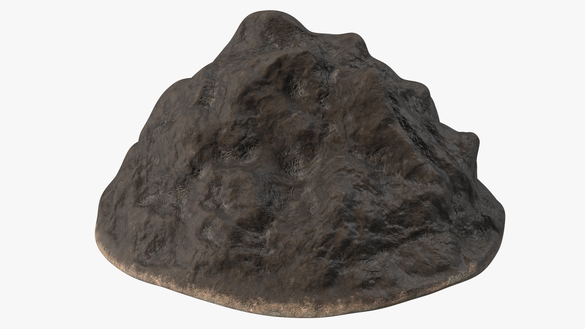 Round Soil Ground Island 3D model