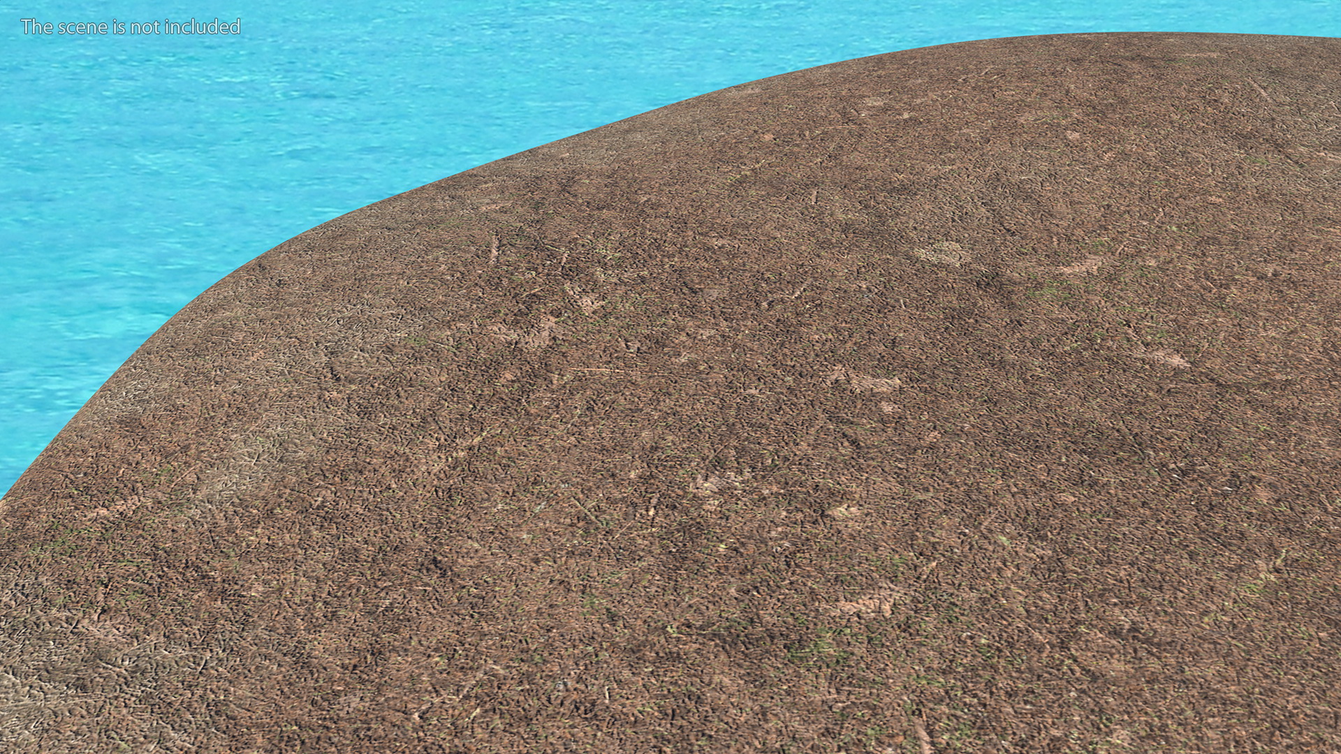 Round Soil Ground Island 3D model