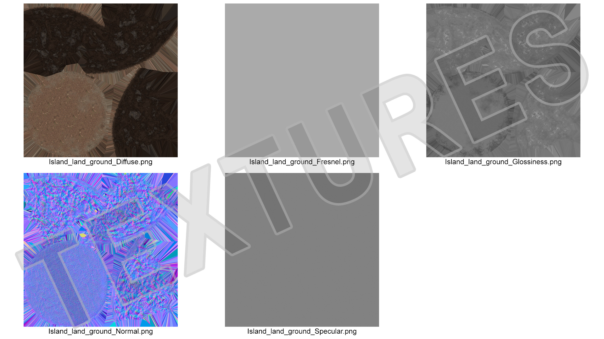Round Soil Ground Island 3D model