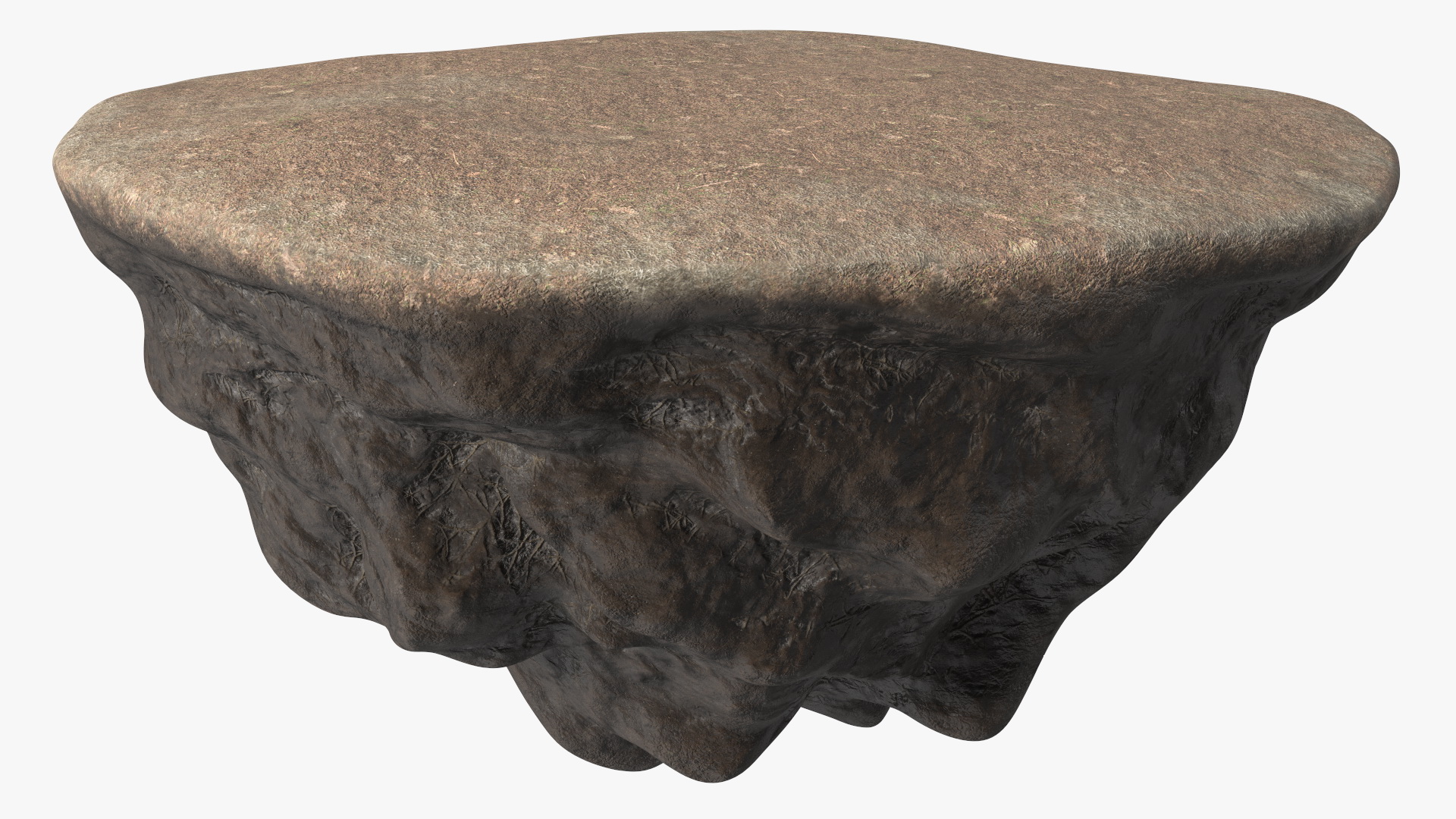 Round Soil Ground Island 3D model