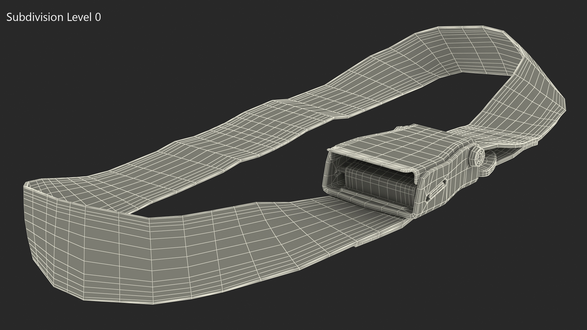 Belt Extender for Airline Seat Type A Grey 3D
