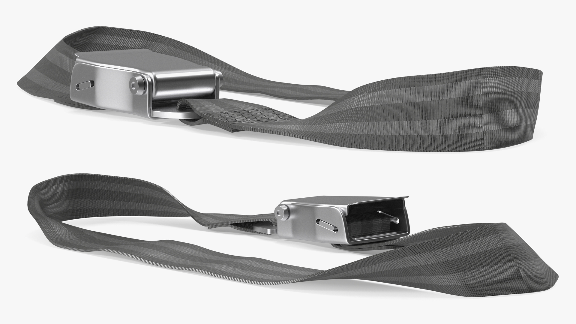 Belt Extender for Airline Seat Type A Grey 3D