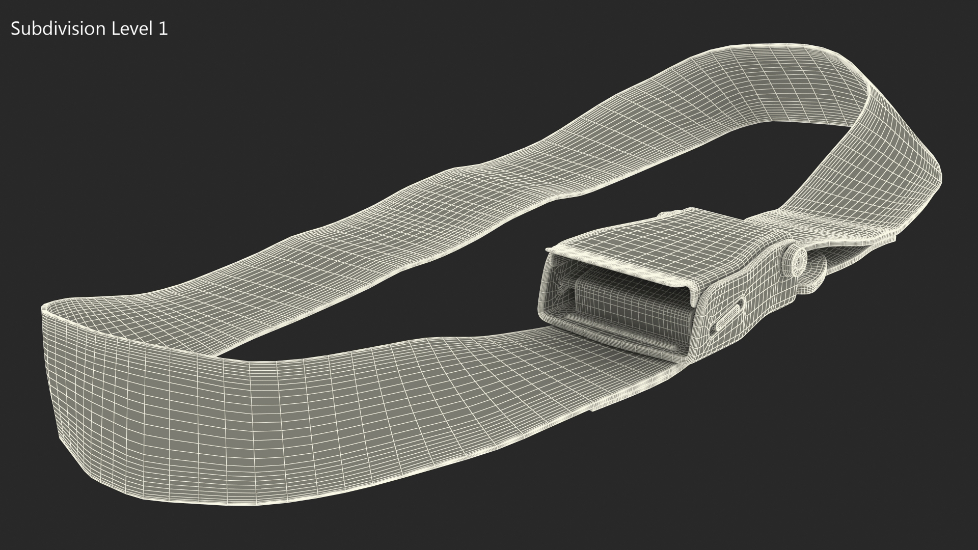 Belt Extender for Airline Seat Type A Grey 3D