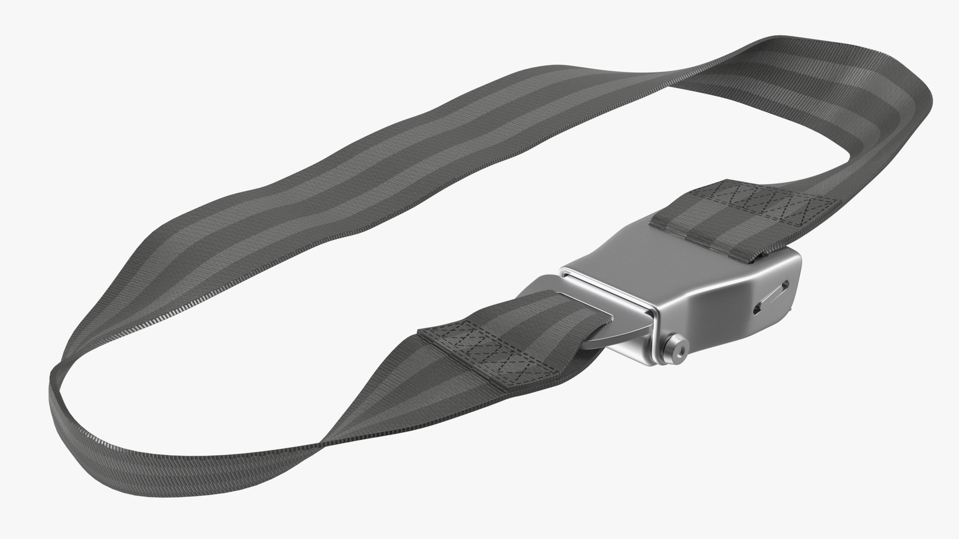 Belt Extender for Airline Seat Type A Grey 3D