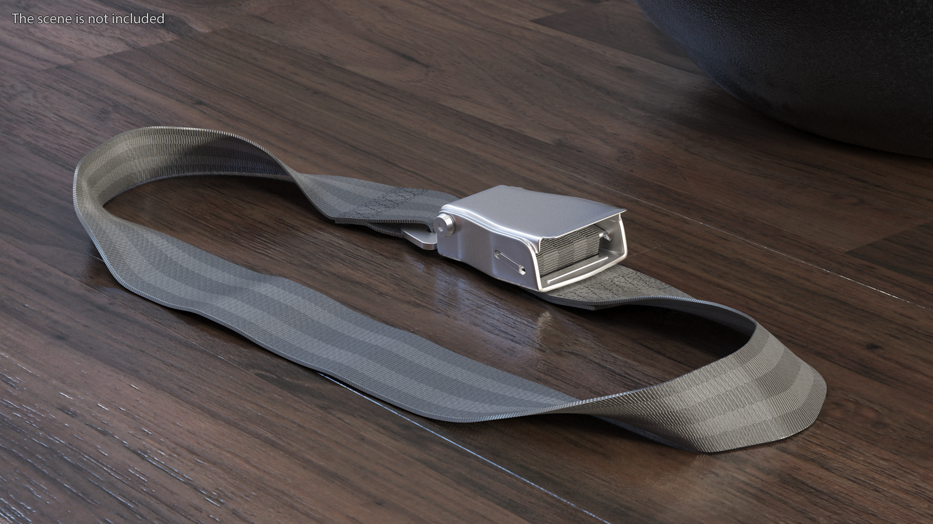 Belt Extender for Airline Seat Type A Grey 3D