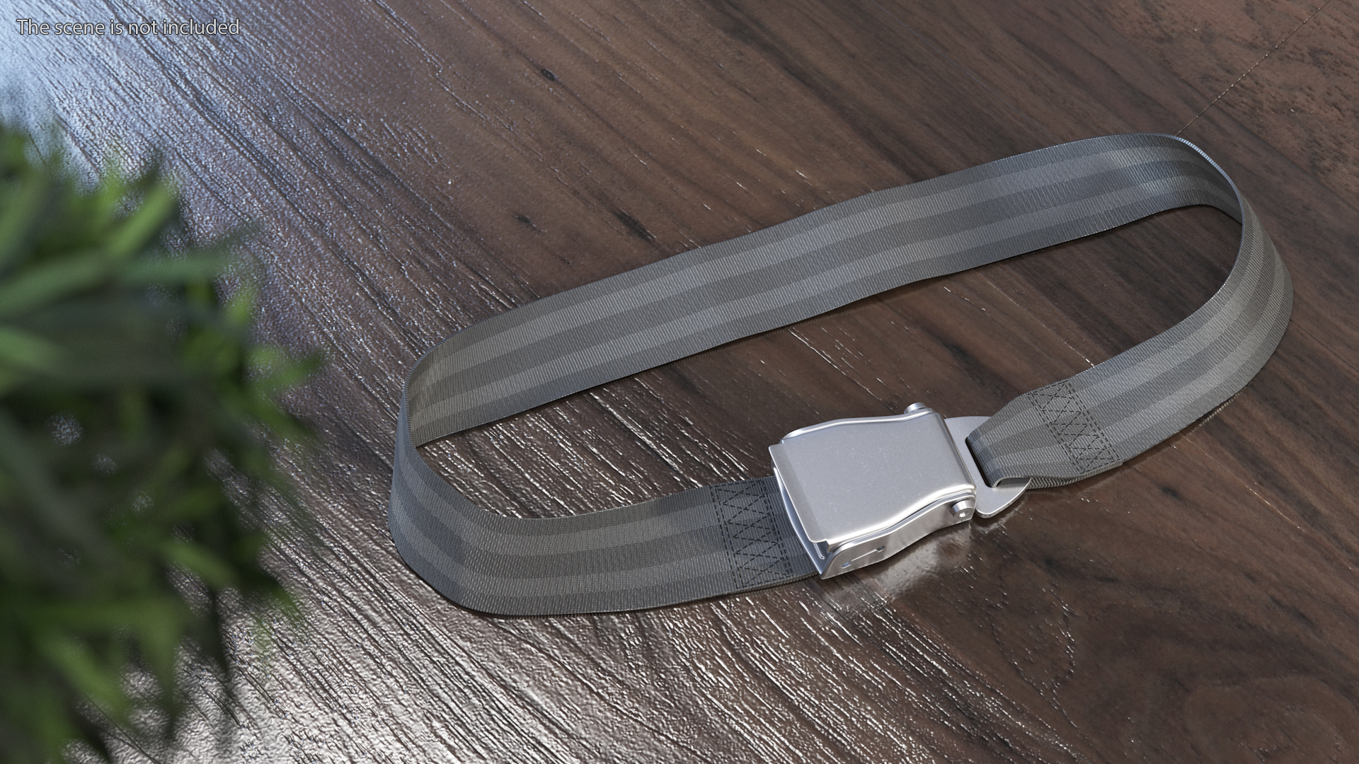 Belt Extender for Airline Seat Type A Grey 3D
