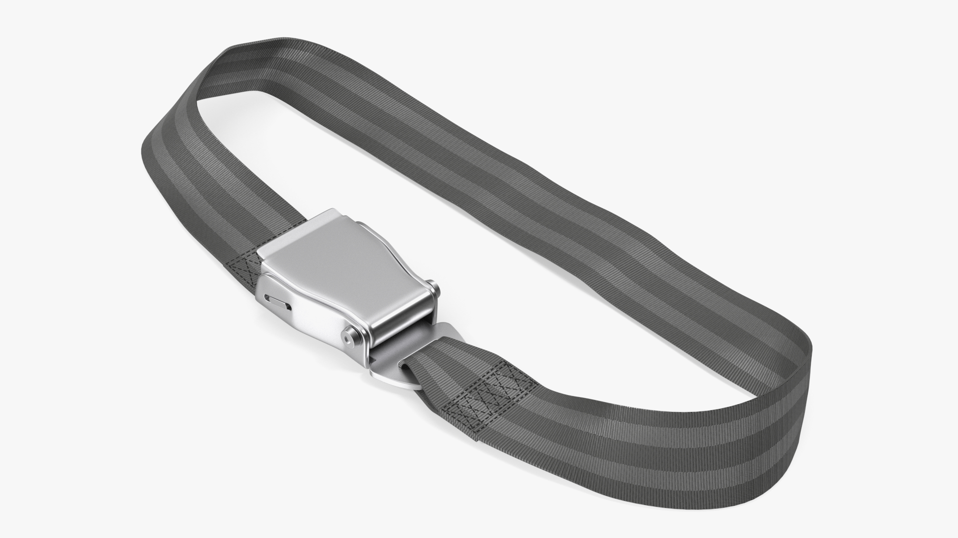Belt Extender for Airline Seat Type A Grey 3D