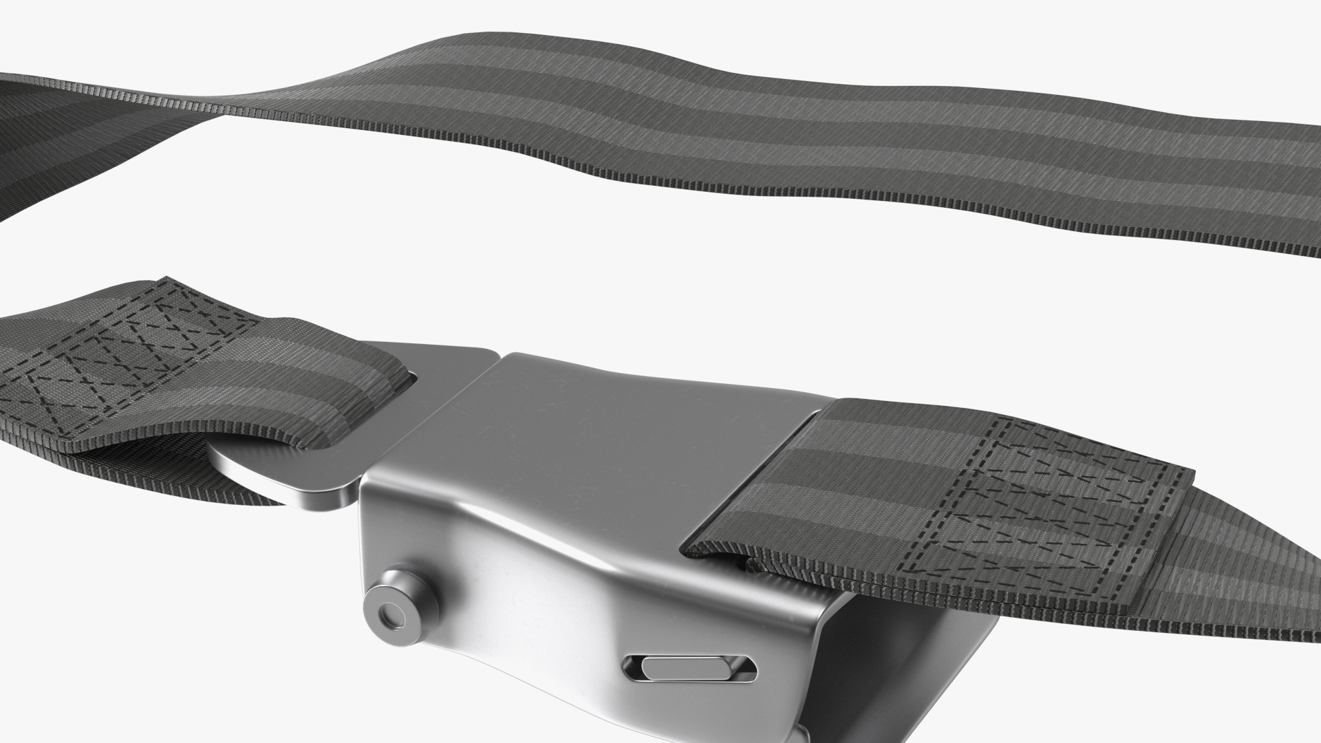 Belt Extender for Airline Seat Type A Grey 3D