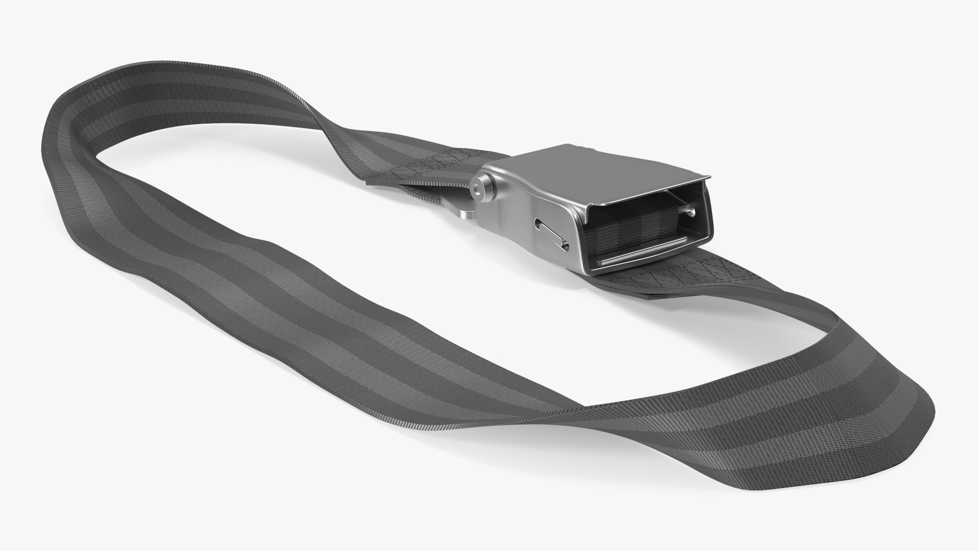 Belt Extender for Airline Seat Type A Grey 3D