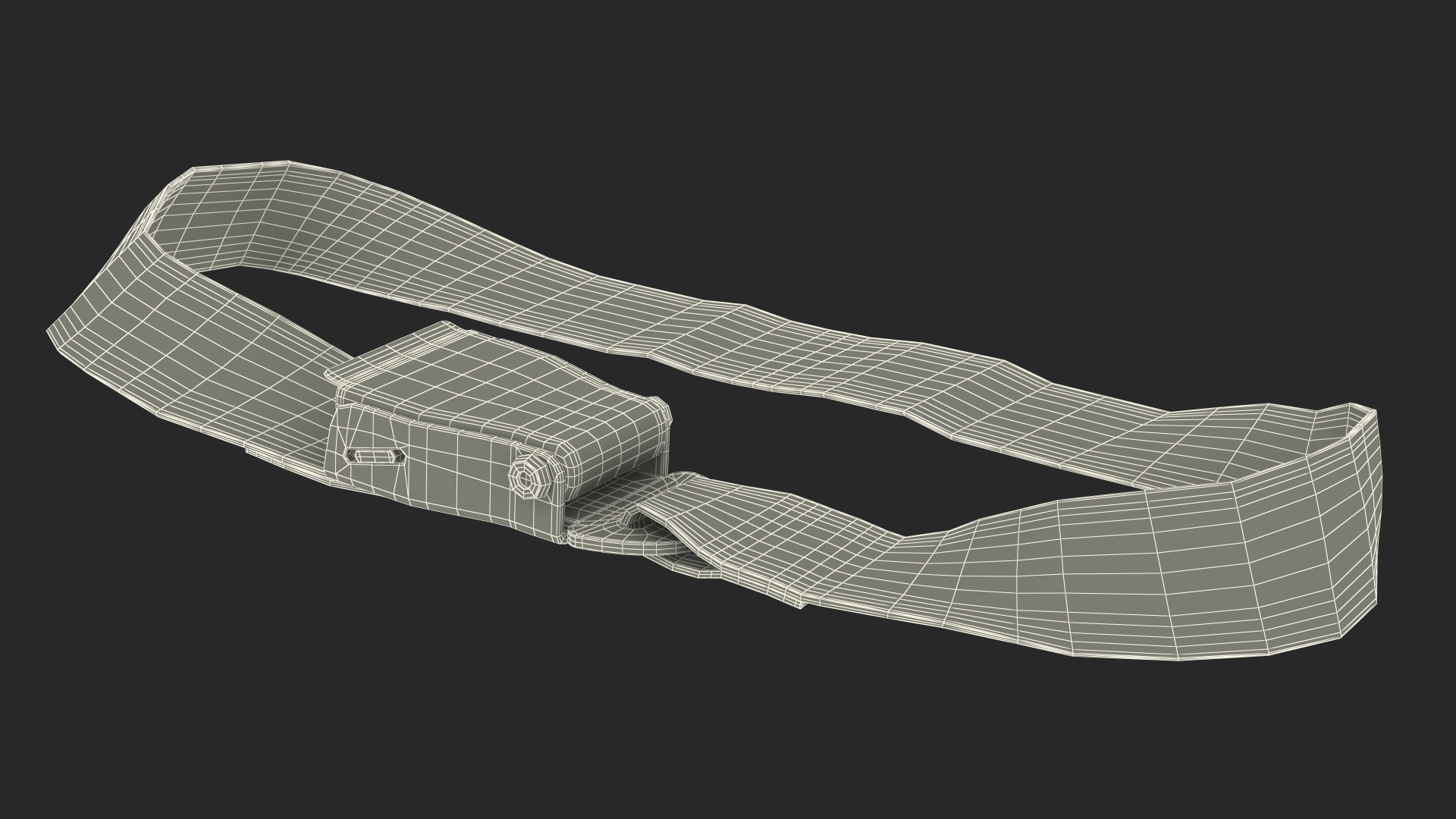 Belt Extender for Airline Seat Type A Grey 3D