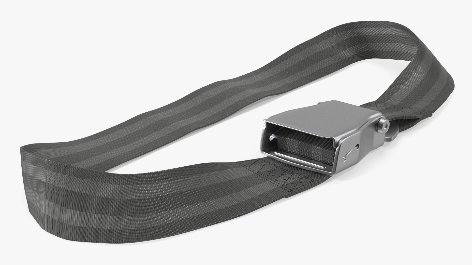 Belt Extender for Airline Seat Type A Grey 3D