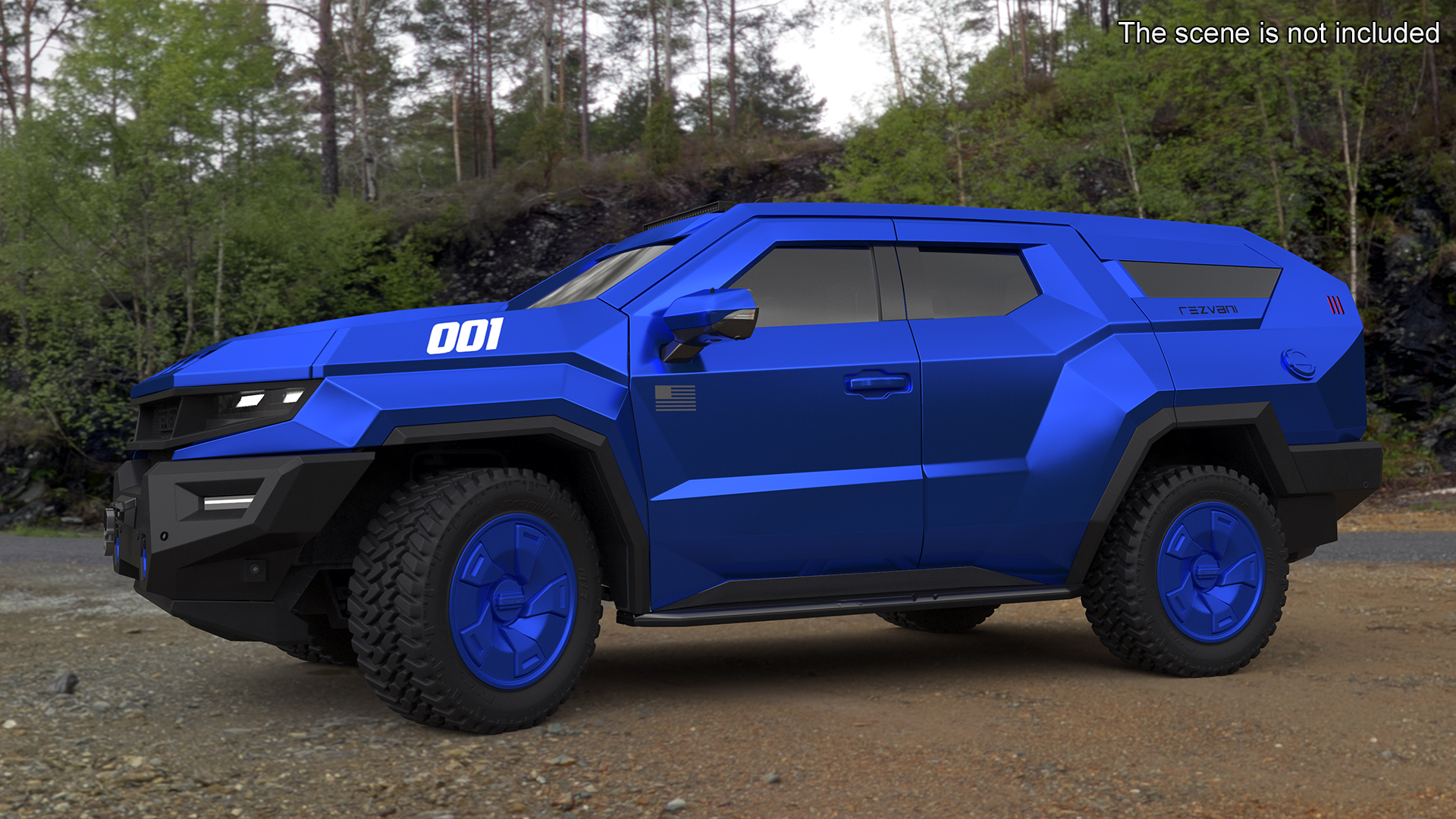 Rezvani 2024 Armored SUV Blue 3D model