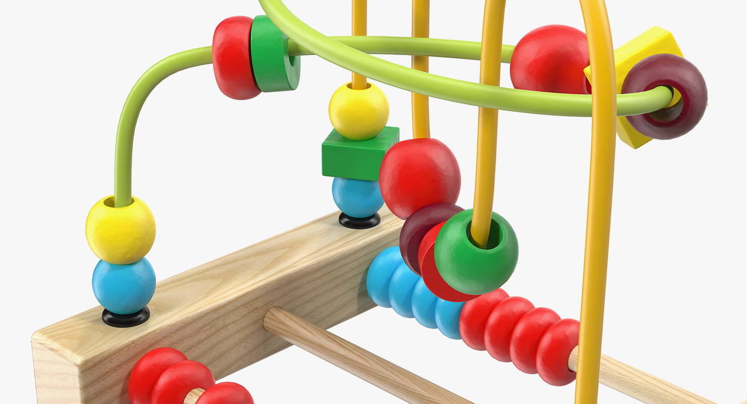 3D Colorful Wooden Educational Wire Maze Toy